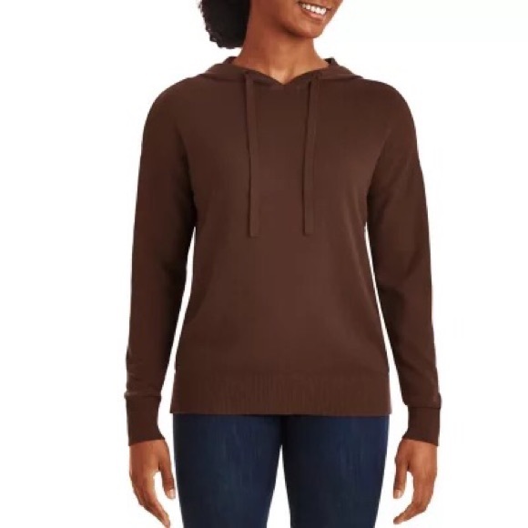 NWT New Member’s Mark Cashmere Blend Hoodie, color Brown, Various Sizes - Picture 2 of 6